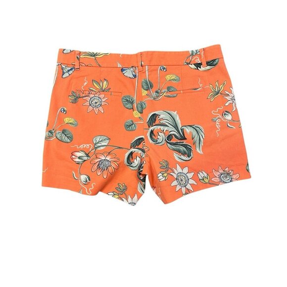 Ann Taylor Devin Fit Orange Floral Shorts Size 8 - Picture 2 of 6